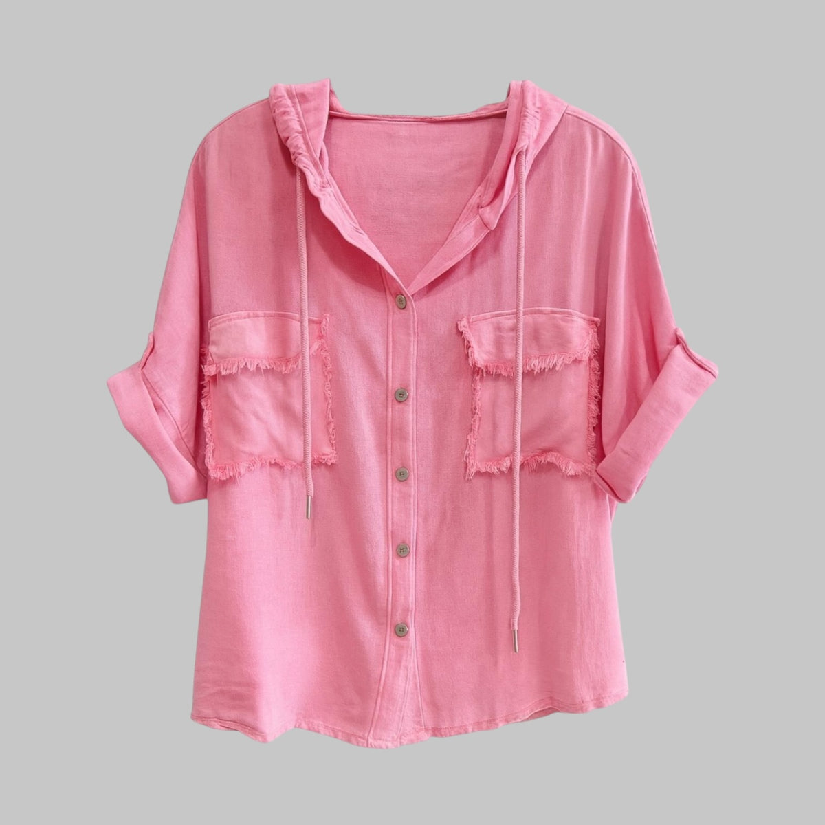 Camisa bolsillos con capucha
